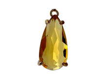 Yellow tear drop crystal charm, SKU#M2152yellow