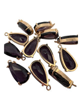 Dark purple tear drop crystal charm, SKU#M2152purple