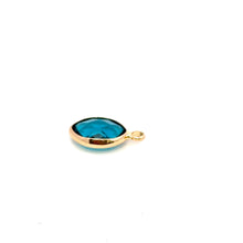 Blue tear drop crystal charm, SKU#M2156blue