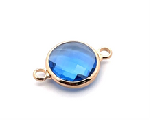 Blue triangle shape crystal charm,SKU#M2148blue