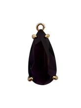 Dark purple tear drop crystal charm, SKU#M2152purple