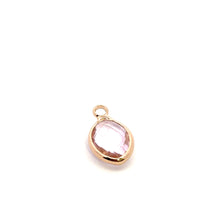 Light Pink  tiny tear drop  shape crystal charm,SKU#M2156Lpink