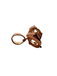 14KRG dolphin Bail, Rose Gold Pendant, SKU#TP-006R DEB