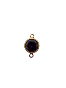 3mm, Gold filled , 3A, Cubic Zicronia Bezel Connector 
SKU#4030CM2
