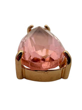 Pink tear drop crystal charm, SKU#M2152pink