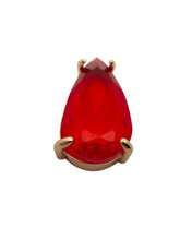 Ruby tear drop crystal charm, SKU#M2152ruby