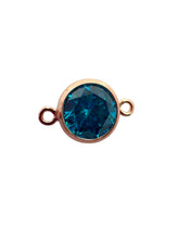 6mm, Rose Gold Filled, 3A, Cubic Zicronia Bezel Connector 
SKU#48057810M12