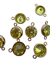 3mm, Gold filled , 3A, Cubic Zicronia Bezel Connector 
SKU#4030CM8