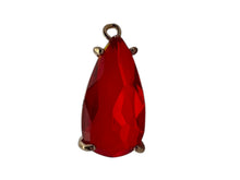 Ruby tear drop crystal charm, SKU#M2152ruby