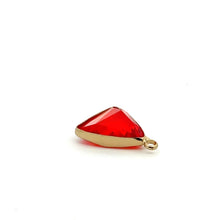 Red triangle shape crystal charm,SKU#M2151red