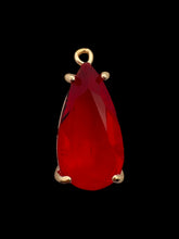 Ruby tear drop crystal charm, SKU#M2152ruby
