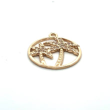 Palm Tree Charm, Gold Plated, Sku#M3133