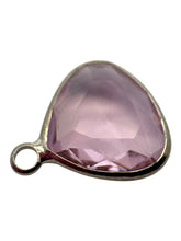Pink triangle crystal charm, SKU#M2168-30