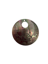 Carved round mother of pearl, SKU#M3657