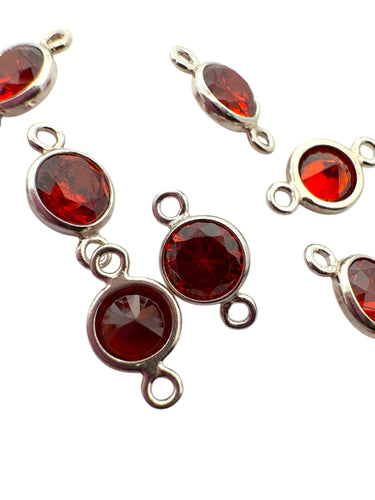 3mm, sterling silver , 3A, Cubic Zicronia Bezel Connector 
SKU#5030CM1
