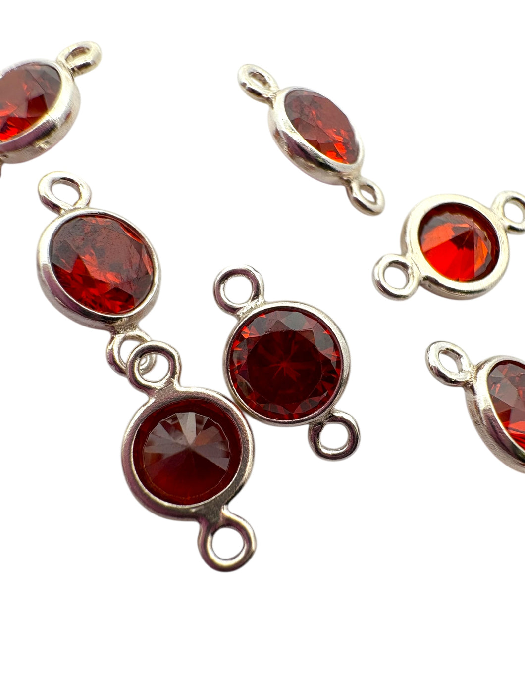 3mm, sterling silver , 3A, Cubic Zicronia Bezel Connector 
SKU#5030CM1