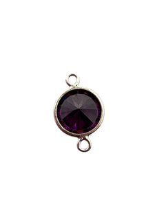 3mm, sterling silver , 3A, Cubic Zicronia Bezel Connector 
SKU#5030CM2