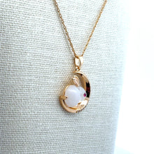 Moon Rabbit Pendant, Gold Plated, M4433