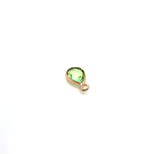 Green tear drop shape crystal charm, SKU#M2140green