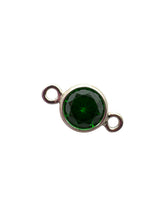 4mm,sterling silver, 3A, Cubic Zicronia Bezel Connector 
SKU#5005780M5