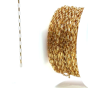 14KGF 3.55mm Flat Oval Rolo Hamilton Finish Chain, SKU#14SM1217
