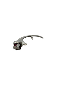14K solid white gold Moon pendant, SKU#TP-77
