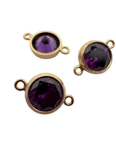 3mm, Gold filled , 3A, Cubic Zicronia Bezel Connector 
SKU#4030CM2