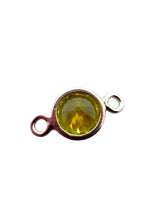 4mm,sterling silver, 3A, Cubic Zicronia Bezel Connector 
SKU#5005780M8