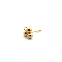 3ball ( 3.0mm ) Post earring with ring, SKU#40062303R