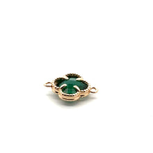 Emerald green four leaf clover crystal charm, SKU#M2142Emerald
