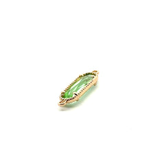 Green oval shape crystal charm,SKU#M2167green