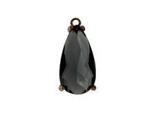 Light black tear drop crystal charm, SKU#M2152Lblack