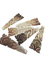Beautiful triangle shape carved mother of pearl, SKU#M2295