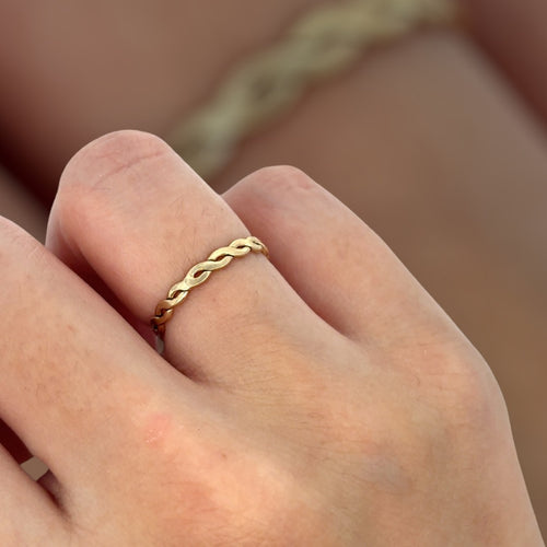 14KGF (Size 8) Woven ring, SKU#405R8LR