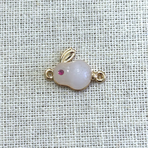 Rabbit Charm, Bunny Charm, Gold Plated, M4412