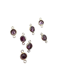 3mm, sterling silver , 3A, Cubic Zicronia Bezel Connector 
SKU#5030CM6