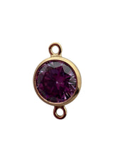 3mm, Gold filled , 3A, Cubic Zicronia Bezel Connector 
SKU#4030CM6