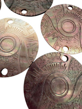 Round flower mother of pearl, carved, SKU#M3001