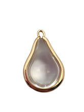 Clear round tear drop shape charm, SKU#M2164clear