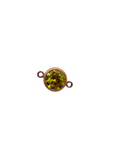 6mm, Rose Gold Filled, 3A, Cubic Zicronia Bezel Connector 
SKU#4805781M8