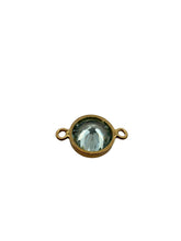 3mm, Gold filled , 3A, Cubic Zicronia Bezel Connector 
SKU#4030CM3