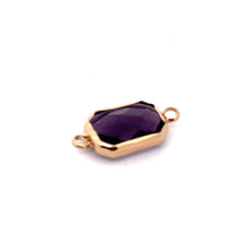 Purple rectangle shape crystal charm,SKU#M2147purple
