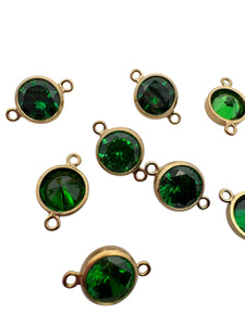 3mm, Gold filled , 3A, Cubic Zicronia Bezel Connector 
SKU#4030CM5