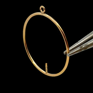 14KGF round drop W/ Peg, SKU#4003525P