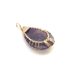 Purple amethyst, wire wrapped pendant, SKU#M3015