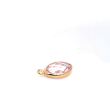 Light Pink  tiny tear drop  shape crystal charm,SKU#M2156Lpink