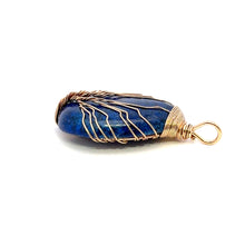 Lazurits stone, wire wrapped stone, SKU#M3014