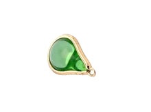 Green round tear drop shape charm, SKU#M2160green
