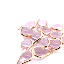 Pink round tear drop shape charm, SKU#M2164pink