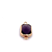 Purple rectangle shape crystal charm,SKU#M2147purple